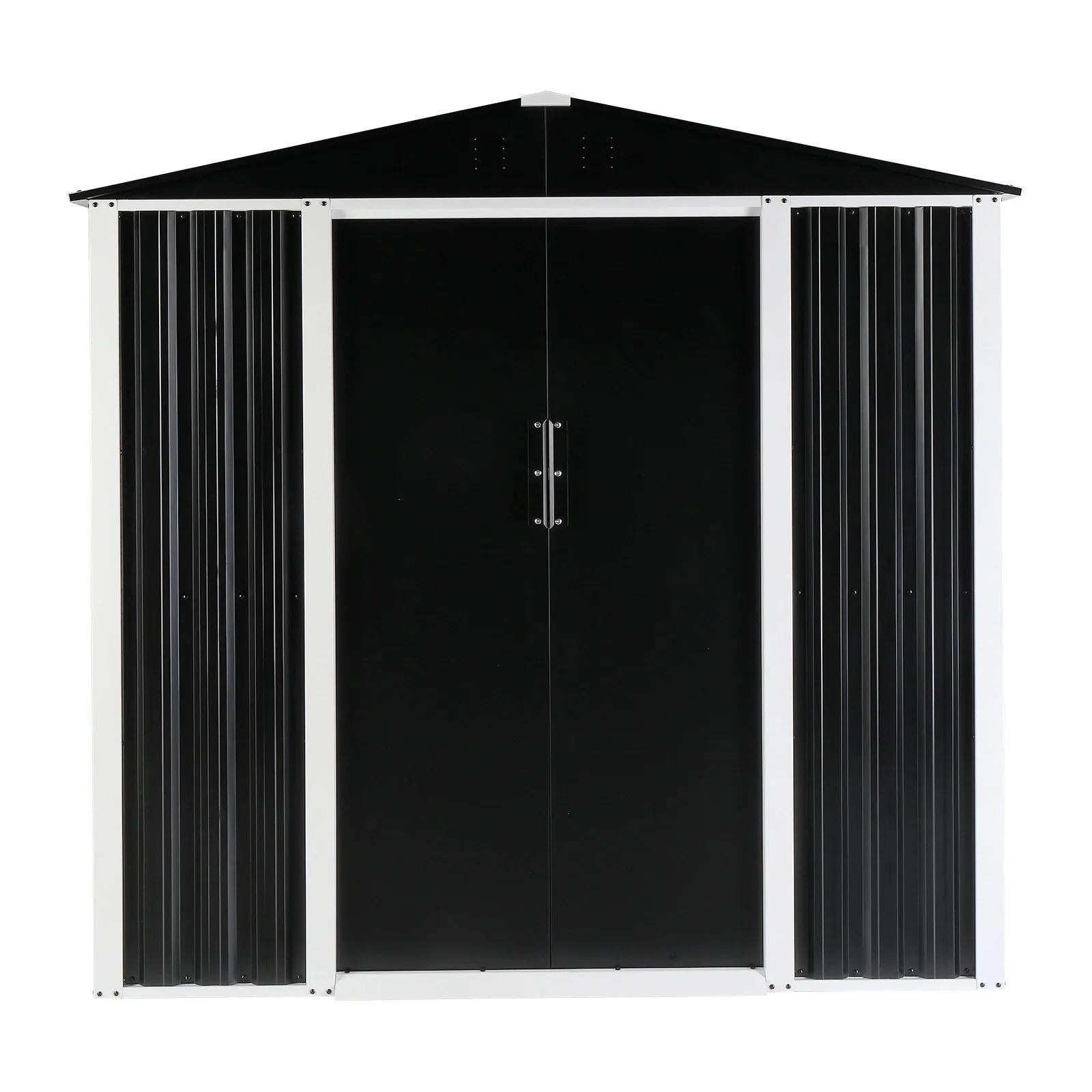 6-x-4-ft-outdoor-storage-shed-metal-garden-storage-house-with-double-sliding-doors-for-backyard-outdoor-patio-black-1-1.webp 6 x 4 FT Outdoor Storage Shed - Image 1