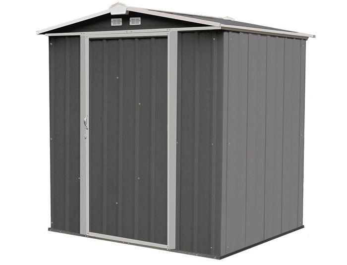 Arrow-Ezee-6x5-CharcoalCream-EZ6.jpg Arrow 6×5 Ezee Storage Shed Kit – Charcoal & Cream - Image 1