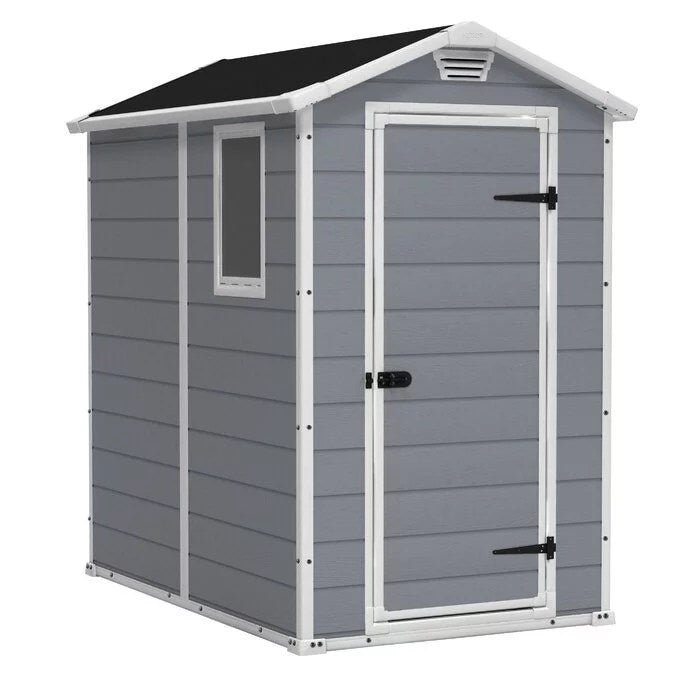 Keter_Manor_4_ft._W_x_6_ft._D_Vertical_Resin_Outdoor_Storage_Shed_Ideal_For_Patio-1-1.jpg Keter Manor 4 ft. W x 6 ft. D Vertical Resin Outdoor Storage Shed Ideal For Patio Installation Included - Image 1