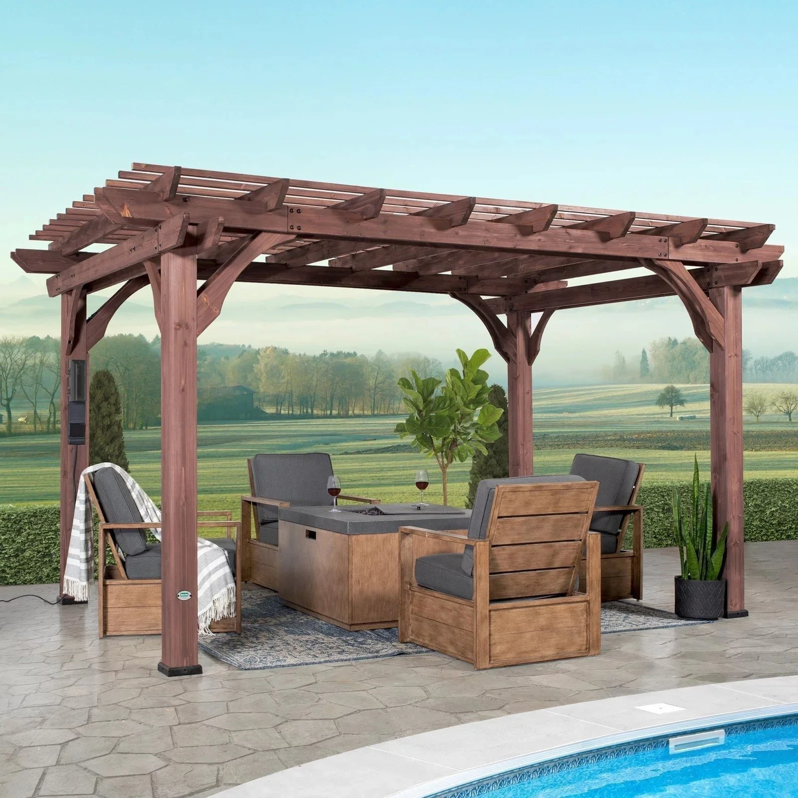 Somerville-Main-1-scaled-1.webp 14×10 Somerville Pergola – Walnut Stain - Image 1