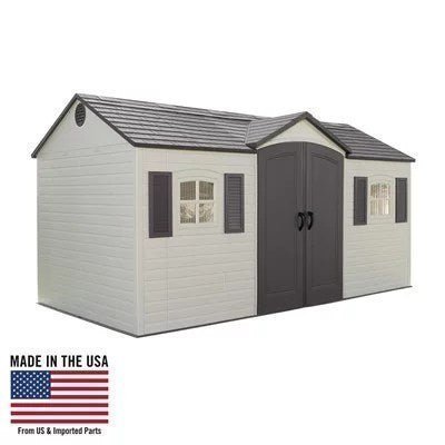 e3a30852-8ace-4b11-b2d9-c0c9e98b8916_1-1-1.jpg Lifetime Storage Shed: lifetime Garden Building Shed – 15′ X 8′ – Gray - Image 1