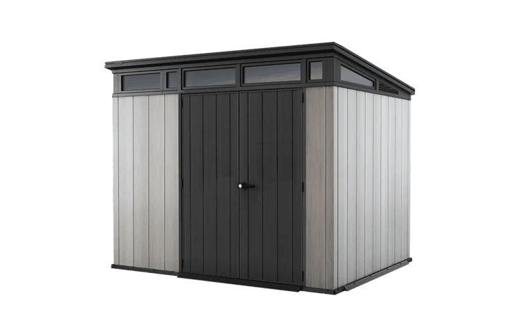 image1-1-1.png Keter Artisan 9×7 Foot Large Outdoor Shed with Floor with Modern Design for Patio Furniture - Image 1